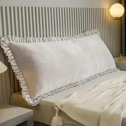 高档枕头 长靠枕床头双人银灰靠垫床上长条枕头床头软包大靠背