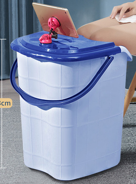 家用泡脚桶过小腿塑料加大高深带盖保温足浴桶按摩泡脚盆过膝脚桶