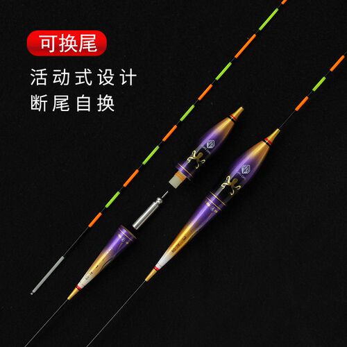夜光浮漂防断硬尾高灵敏日夜两用醒目鲤鲫鱼超长流氓电子漂夜钓漂