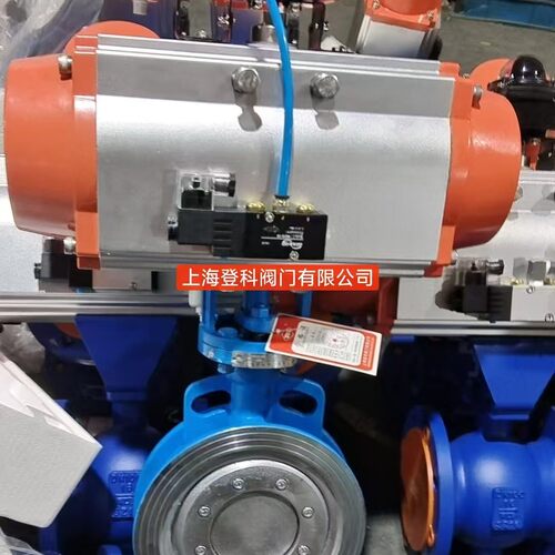 D671H-16C DN200单作用气动蝶阀 24V电动对夹蝶阀 铸钢硬密封蝶阀