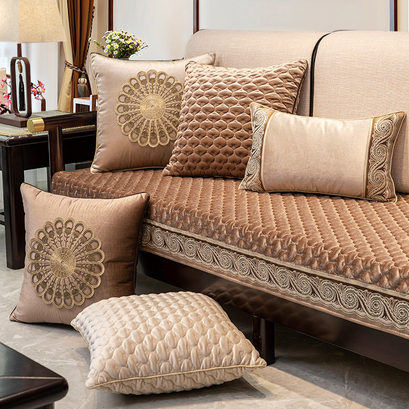 红木沙发靠垫沙发抱枕中式实木家具靠背腰枕床头套罩四季通用定做