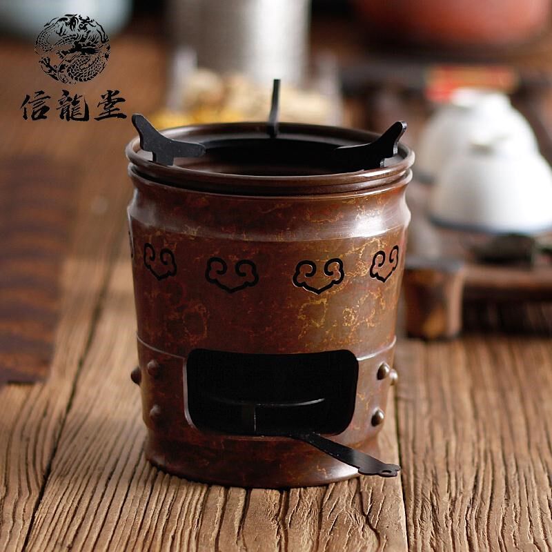 纯紫铜新款温茶炉新款围炉煮茶复古炭炉功夫茶具酒精炉室内小火炉