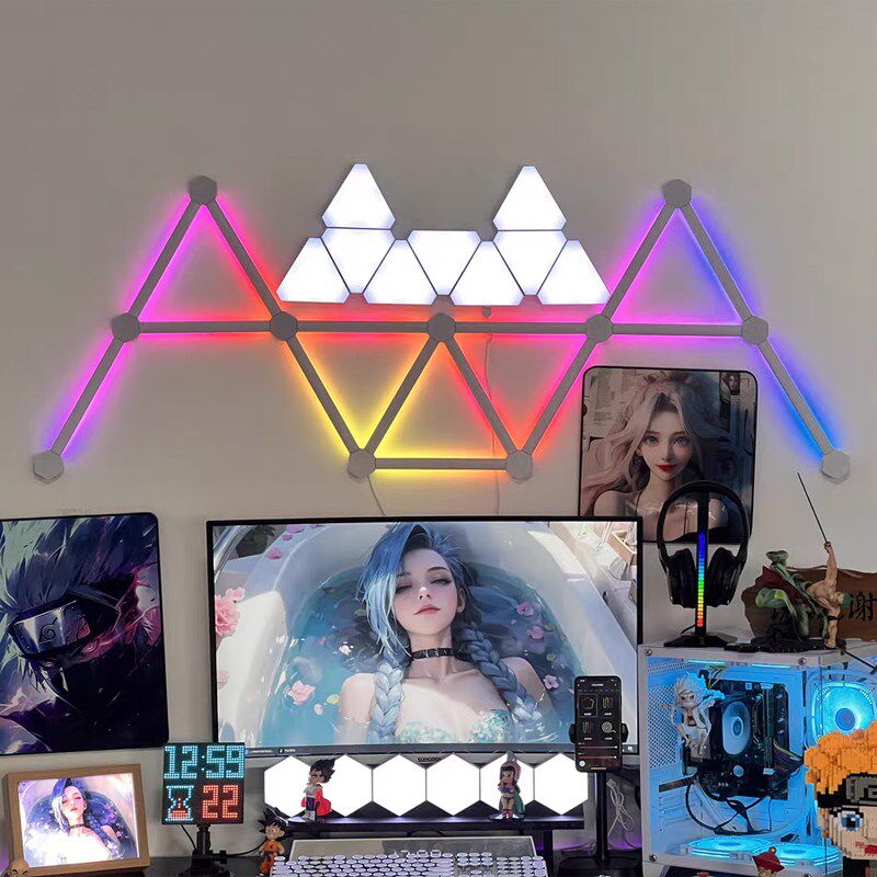 智能RGB奇光板星座灯 电竞房墙面装饰拼接灯条幻彩灯光氛围感壁灯,家装灯饰光源,奇光板/量子灯,淘宝优惠券,粉丝福利购,淘宝优惠卷