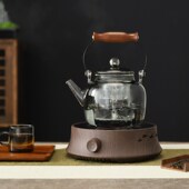 蒸煮茶壶电陶炉加热玻璃烧水壶家用茶具全自动小型围炉煮茶器套装