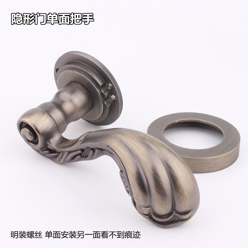UMAR青古铜明装拉手隐形门把手欧式单面背景墙暗门简约木门拉手