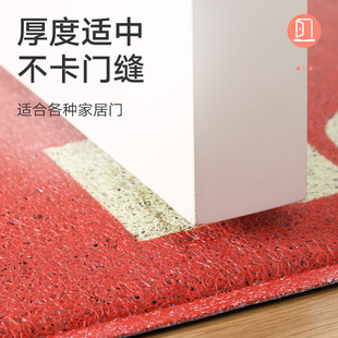 大江地垫入户门丝圈脚垫玄关客厅2023新款红色室外大门口进门地毯