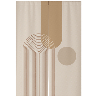 侘寂风门帘隔断窗免打孔厨房家用卧室房间遮挡帘分隔挂帘磁吸帘子