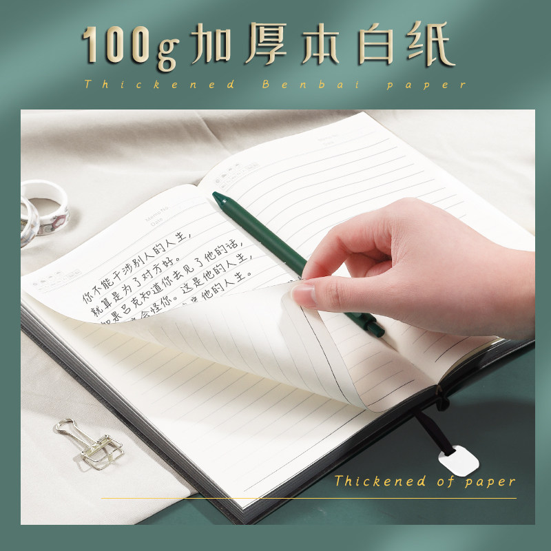 2023年新款笔记本定制可印logo复古软皮面加厚a5笔记本本子精致高