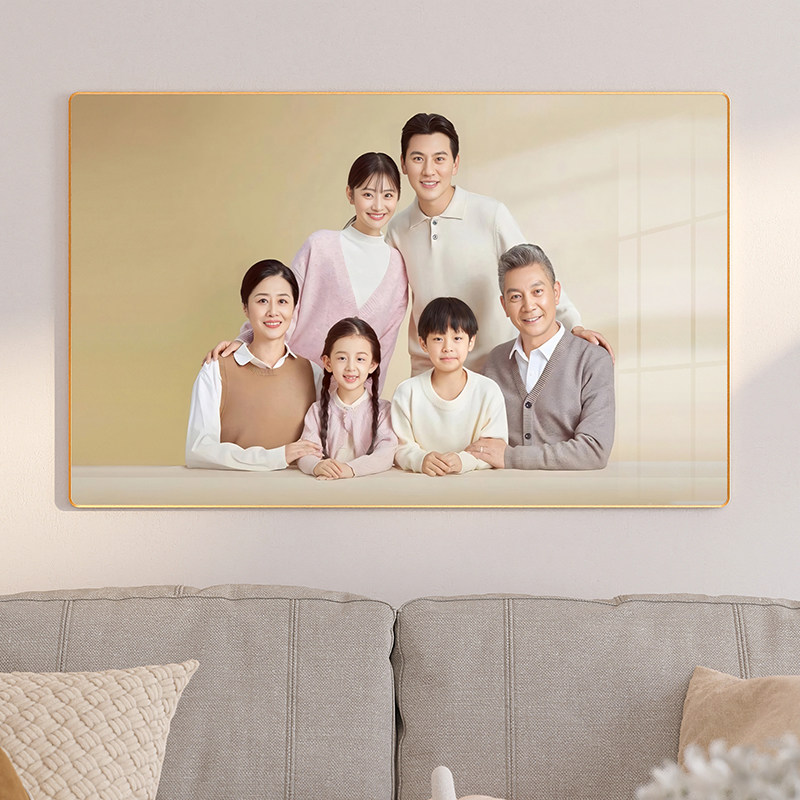 全家福洗照片做成相框婚纱照相片冲印定制水晶画框儿童照装裱挂墙