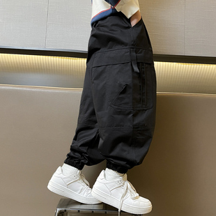 儿童套装男童裤子春秋款2023秋季新款中大童休闲裤秋装男孩工装长