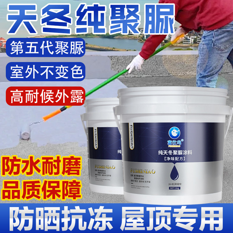 天冬纯聚脲防水涂料屋面专用室外屋顶补漏顶楼裂缝漏水新型材料