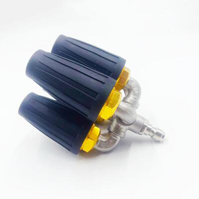 高压水通枪旋转喷头铝合金搭0配四I不锈钢水管接头TP2611/4400PSI