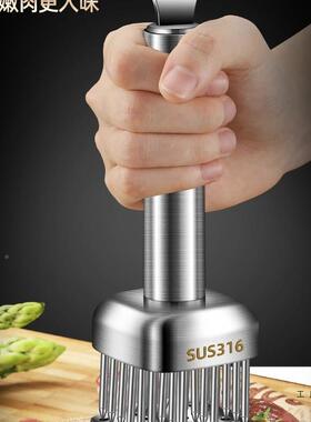 用锤肉器316不锈钢家松肉针房断筋刀F976J5TH厨排敲肉锤打猪扒牛