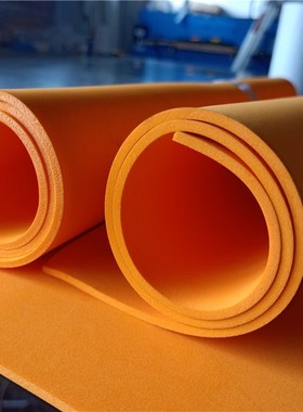 5度橙色高弹ev泡棉橡胶弹力垫快回弹激光模具N95圆刀包胶绵