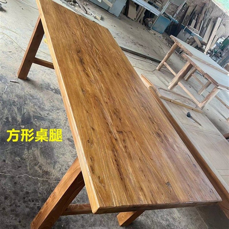 老榆木茶桌茶台茶几家用大板桌实木办公桌复古书桌餐桌椅,住宅家具,家用茶台/茶桌,淘宝优惠券,粉丝福利购,淘宝优惠卷