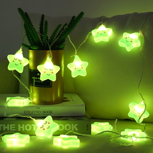 led大星星灯串装饰彩灯闪灯串灯满天星浪漫房间装饰卧室场景布置