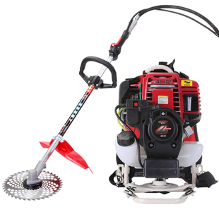 电启动割草机锯树绿篱汽油机背负式多功能一键启动打草机除草神器