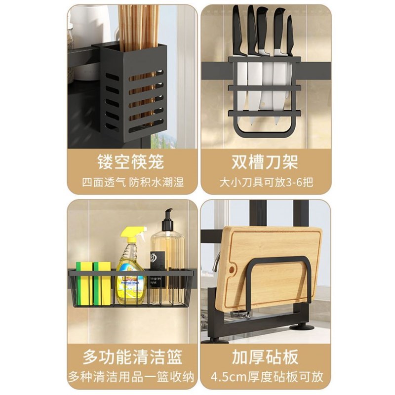 厨房置物架碗架碗碟沥水架多功能碗筷收纳盒洗碗池防尘带盖橱柜子