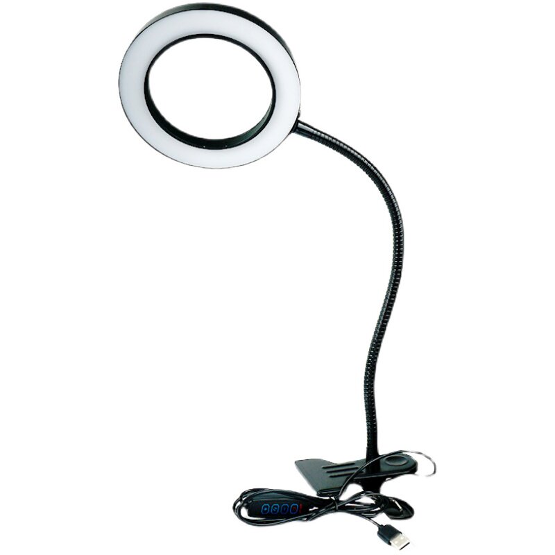 usb勾织假发制作台式放大镜高清头供电台灯夹子led美睫30倍工作台