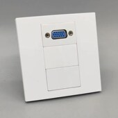 VGA90对接 86型中性组装 弯头插座 VGA对接 显示器墙壁插座 面板