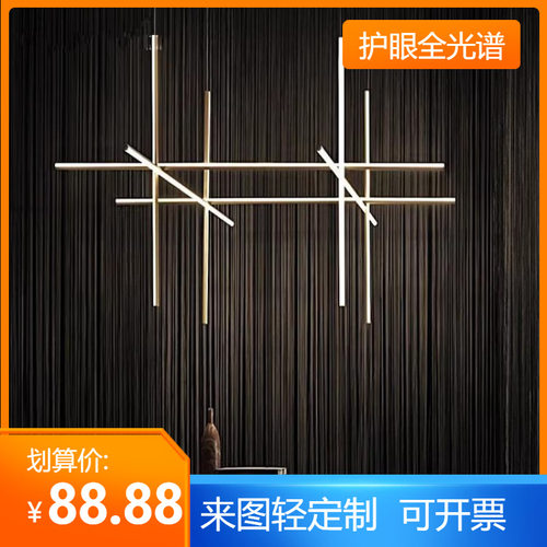 设计师挑空吊灯极简别墅客?