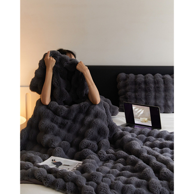 秋冬加厚保暖托斯卡纳仿皮草毛毯 沙发盖毯午睡盖被休闲毛绒毯子
