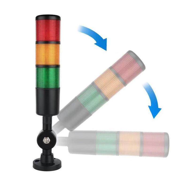 多层声光报警器LED信号塔灯机床指示三色警示灯带声音可折叠24V