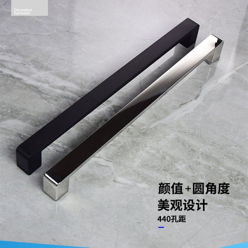 玻璃门拉手淋浴房拉手移门把手亮光方管黑色不锈钢440推拉扶手,基础建材,大拉手,淘宝优惠券,粉丝福利购,淘宝优惠卷
