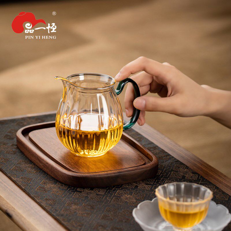 品一恒公道杯玻璃加厚耐热分茶器高档过滤泡茶具茶海公杯茶漏套装