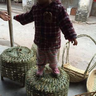 竹鸡笼纯手工竹制品养鸭鸟笼湖南农家纯竹子制作经久耐用竹编笼子