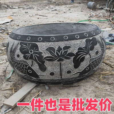 青石柱墩底座石墩子垫基石柱脚石雕柱皮圆墩空心石柱础柱顶石庭院