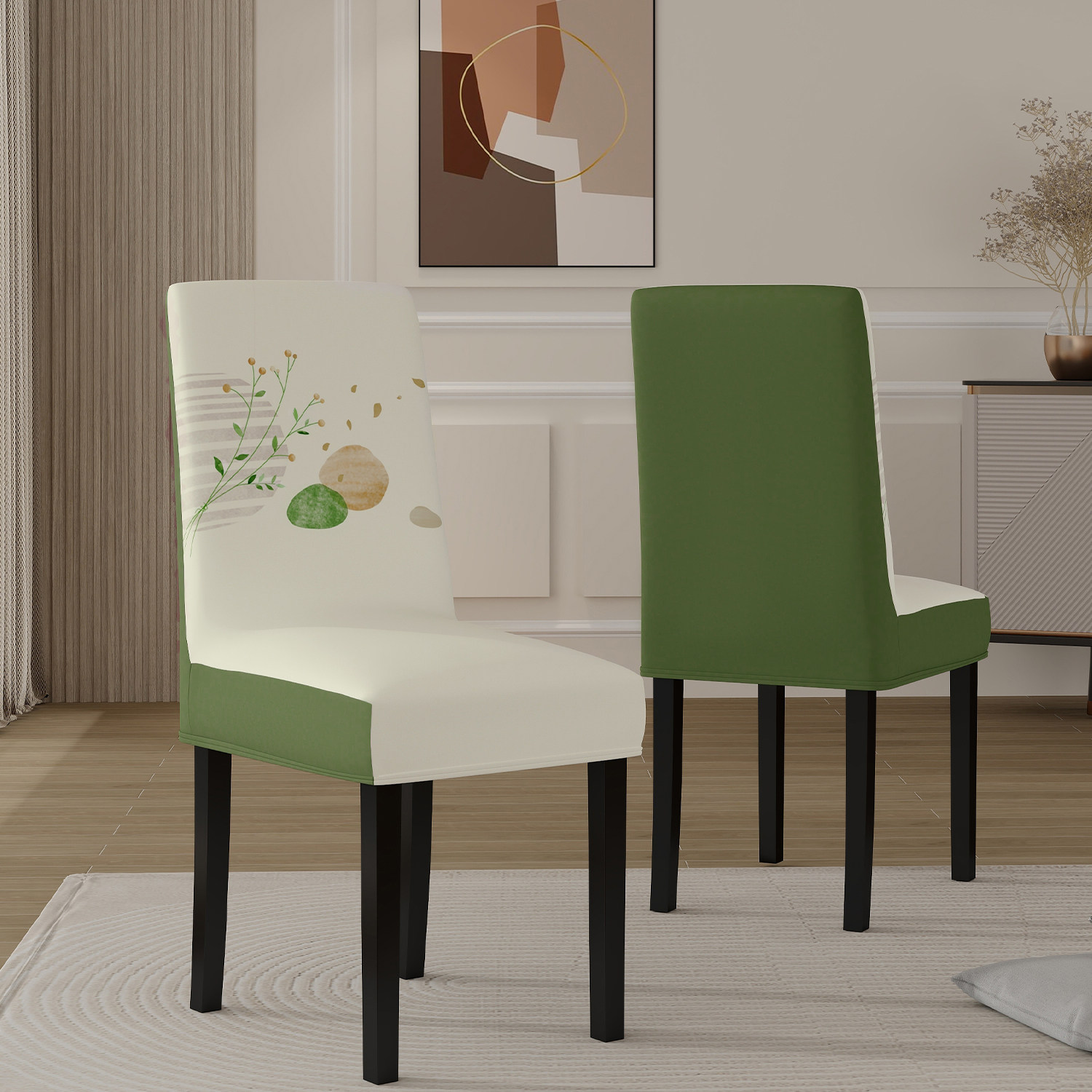 欧式椅子套罩四季通用餐桌凳子套靠背一体加厚弹力全包座椅套家用