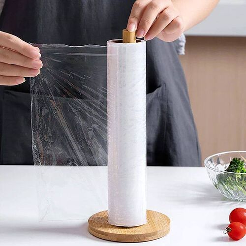 Kitchen Wooden Roll Paper Towel Holder Bathroom Tissue Verti