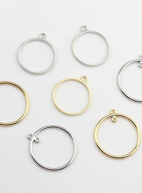 Zinc Alloy   Round Circle Charms Bezel Metal Frame Pendant S