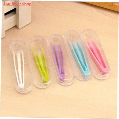 1 Set Color Contact Lens Case Box Tweezers and Suction Stick