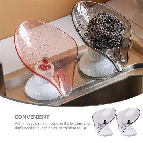 2 Pcs Soap Drying Holder Rotatable Dish Suction Cup with