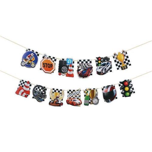 Race Themed Birthday Party Decoration Racing Banner