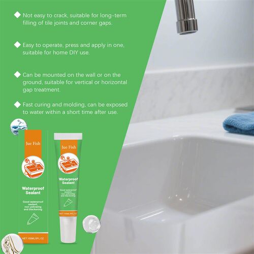 JUE FISH Waterproof Sealant - Fast-Drying, Mold-Resistant, a