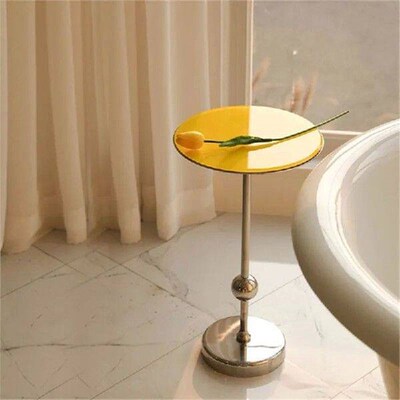 Stainless Steel Sofa Bedside Small Coffee Table Modern
