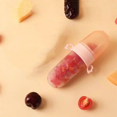 Baby Feeding Bottle Spoon Teether Baby Silicone Rice Paste C