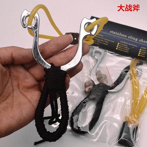 Large black rope metal slingshot stainless steel high stengt