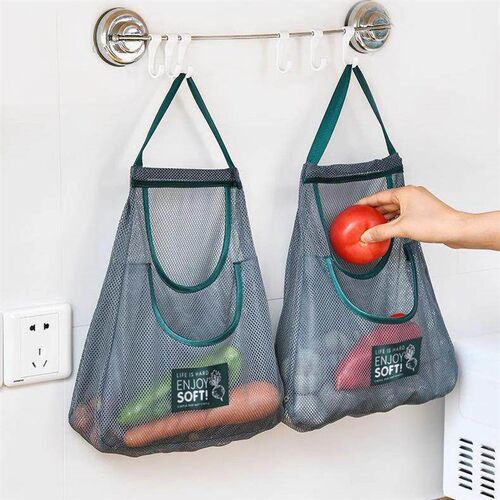 Kitchen Fruit and Vegetable Hanging Bag, Perforated Hanging