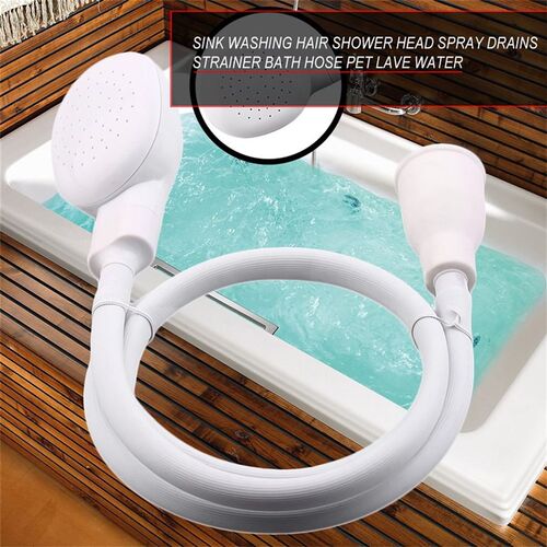 Dog Shower Head Spray Drains Strainer Pet Bath Hose Sink Wa