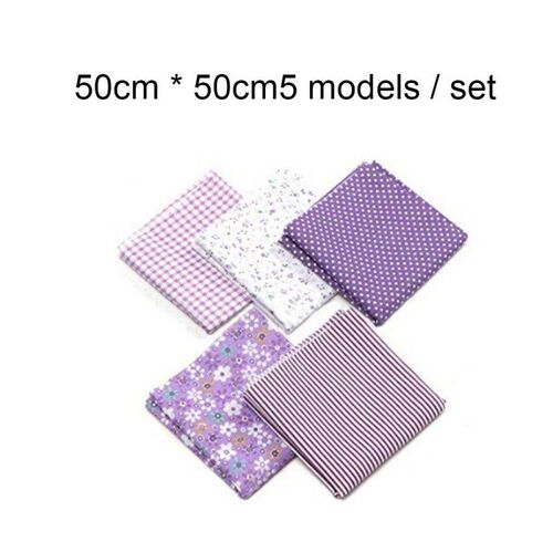 Colorful Decoration 50x50cm 5pcs DIY Fabric Textile Square+