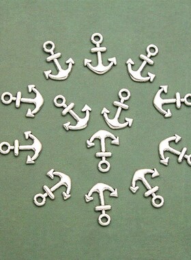 Marine Pendant Antique Silver Plated Mini Anchor Charms For