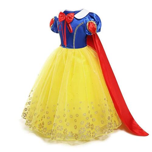 Girls Snow White Princess Dress Mesh Clothes Vestidos Kids