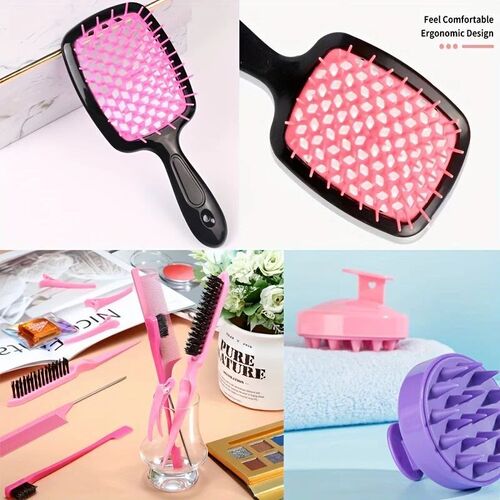 12pcs Complete Hair Styling Comb Set - Versatile Detangling