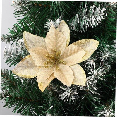 Christmas decorations decorated with Christmas flowers