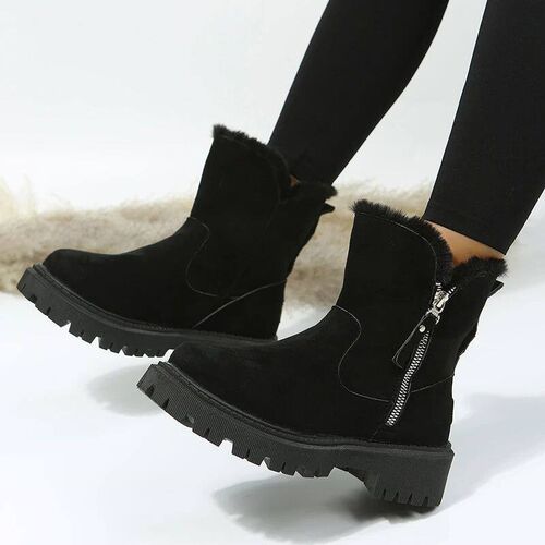 Thick Plush Snow Boots Women Faux Suede Non-slip Winter Boot