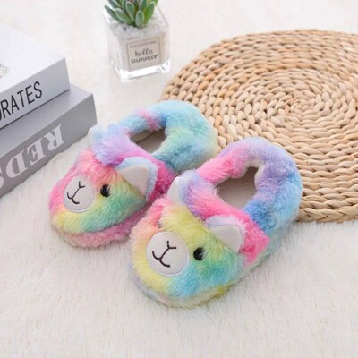 Winter Unicorn Slippers Kids Toddler Girl Flip Flop Baby Boy